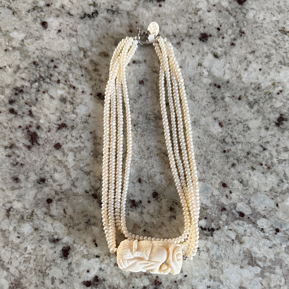 freshwater pearl and ivory